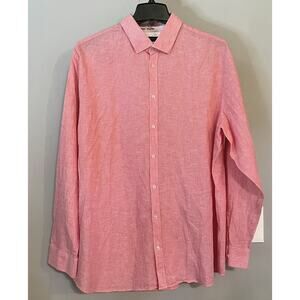 Westbury Shirt Lightweight Linen Blend Long Sleeve Button Up‎ Men XXL